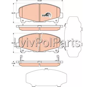 Гальмівні Колодки Перед Honda Accord 2,4 08- Виробник NTY HKP-HD-057 номер OE 45022-TL0-G51